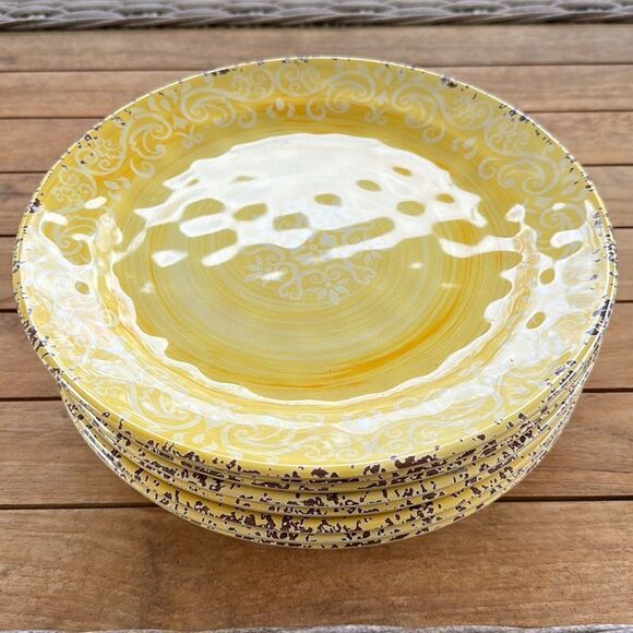 Cynthia Rowley 100% Melamine Dinner Plates (8) - Picture 1 of 4